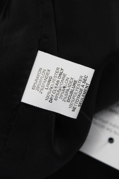 Trina Turk Womens Sheath Dress Black Boat Neck Half Sleeve Knee Length Size 8