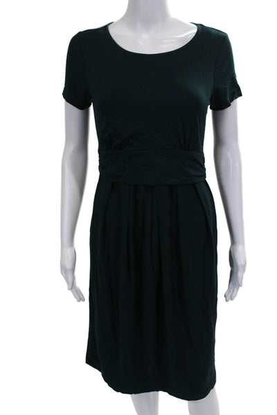 Seraphine Women Maternity A-Line Dress Green Scoop Neck Short Sleeve Size 4