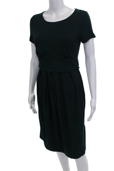 Seraphine Women Maternity A-Line Dress Green Scoop Neck Short Sleeve Size 4