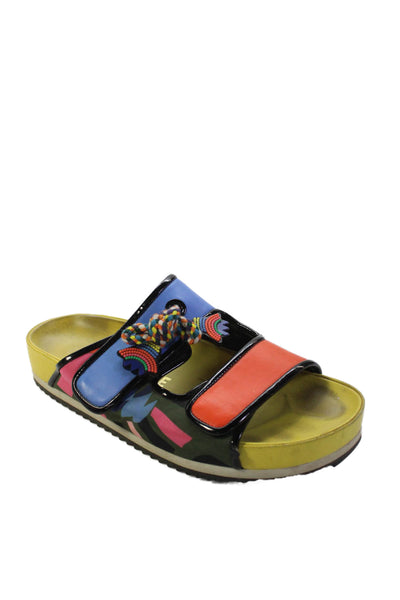 Kat Maconie Womens Colorblock Slides Multicolor Size 9