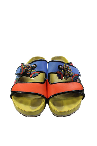 Kat Maconie Womens Colorblock Slides Multicolor Size 9