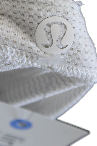 Lululemon Womens Cropped White Nylon Crewneck Tank Sleeveless Size S