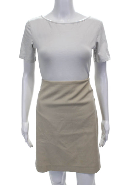 Worth New York Women Straight Pencil Mini Skirt Beige Size 4