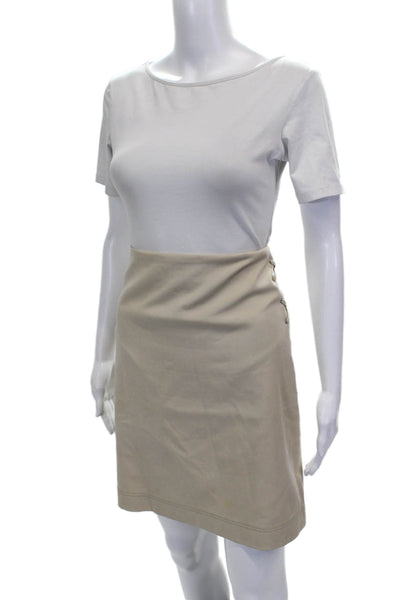 Worth New York Women Straight Pencil Mini Skirt Beige Size 4