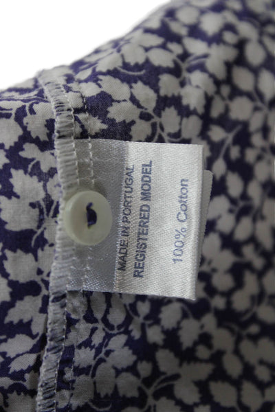 Oscar de la Renta Girls Cotton Floral Sleeveless Blouse Top Purple Size 10Y