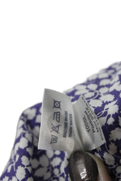 Oscar de la Renta Girls Cotton Floral Sleeveless Blouse Top Purple Size 10Y