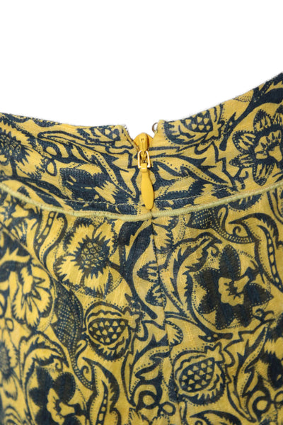 Derek Lam 10 Crosby Womens Mini Floral Cotton Skirt Yellow Knee Length Size 4