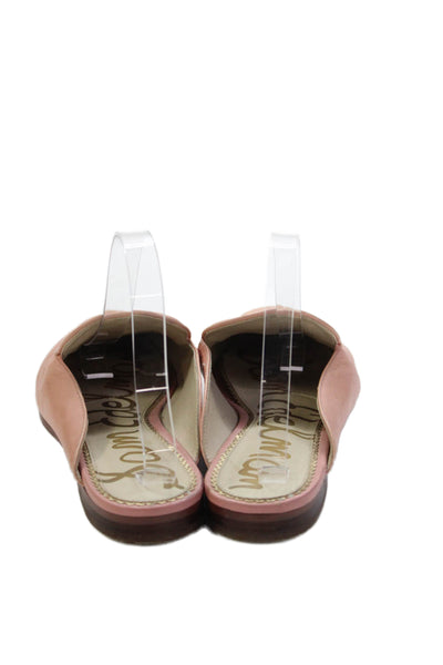 Sam Edelman Womens Leather Slide On Linnie Mule Flats Pink Size 9.5 Medium