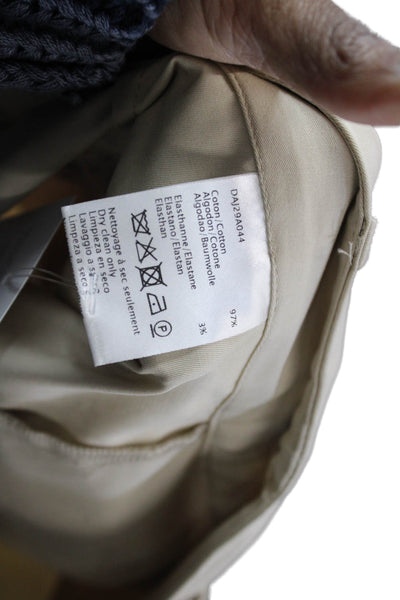 Gerard Darel Women Beige Straight Pencil Skirt Button Knee Length Size 46