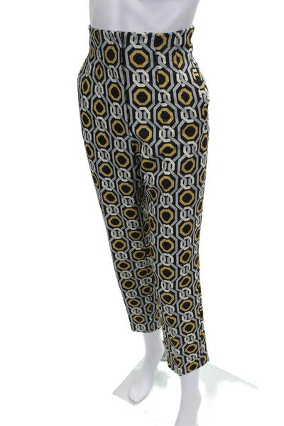 Zara Women Cropped Geometric Multicolor Pants Size M