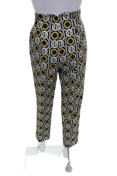 Zara Women Cropped Geometric Multicolor Pants Size M