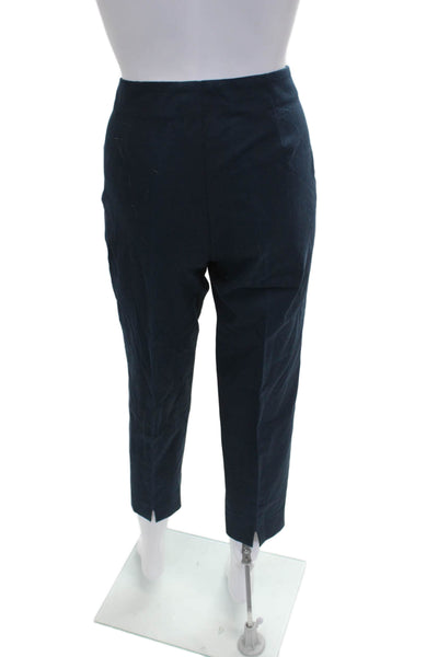 Piazza Sempione Women Ankle Pants Blue Cotton Zip Inseam 24 Size 42