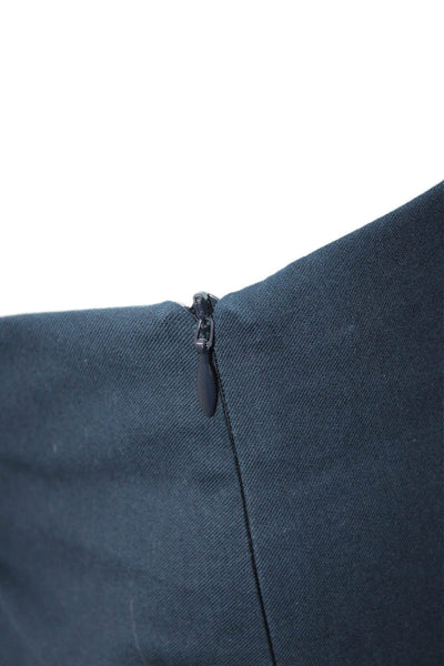 Piazza Sempione Women Ankle Pants Blue Cotton Zip Inseam 24 Size 42