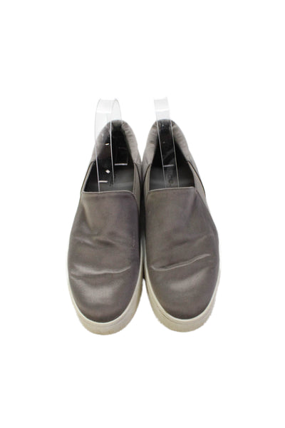 Vince Womens Slip On Platform Sneakers Shoes Gray Size 7