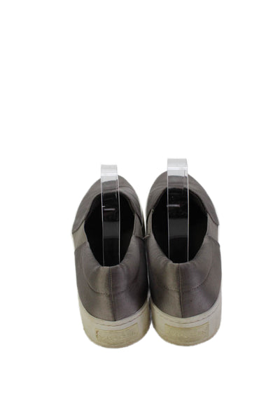 Vince Womens Slip On Platform Sneakers Shoes Gray Size 7