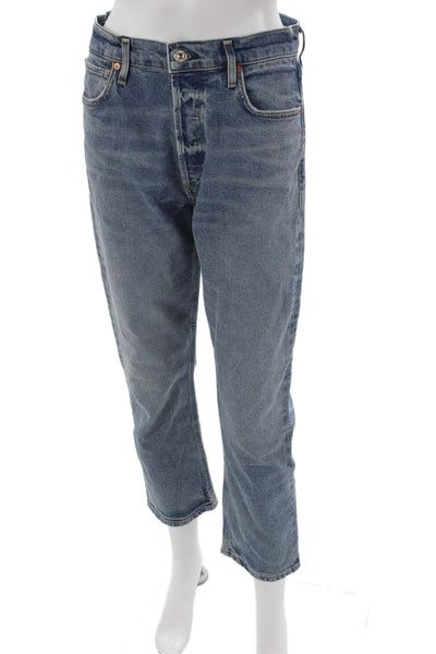 Citizens of Humanity Womens Cropped Jeans Blue Mid Rise Size 27