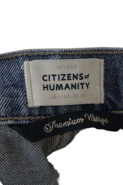 Citizens of Humanity Womens Cropped Jeans Blue Mid Rise Size 27