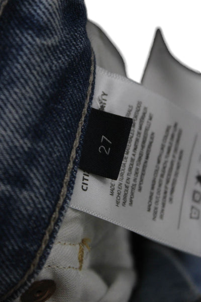 Citizens of Humanity Womens Cropped Jeans Blue Mid Rise Size 27