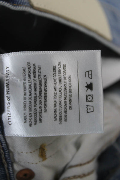 Citizens of Humanity Womens Cropped Jeans Blue Mid Rise Size 27