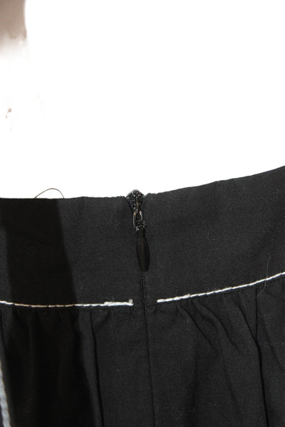 Zara Womens Maxi Square Neck Sleeveless Black Cotton Tie Waist Dress Size XS