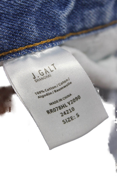 J. Galt Womens Straight Carpenter Jeans Blue High Rise 100% Cotton Size S