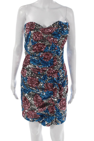 Giuseppe Di Morabito Womens Mini Floral Sleeveless Dress Size 42