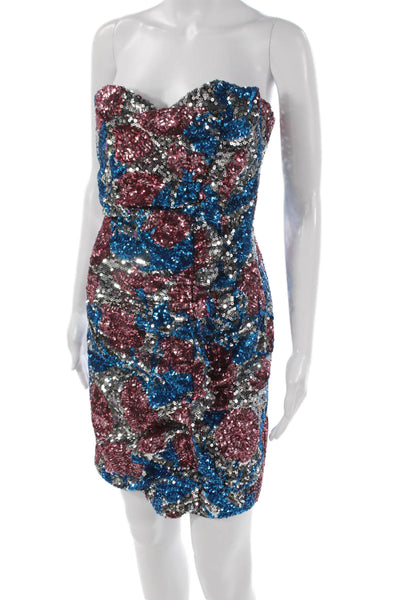 Giuseppe Di Morabito Womens Mini Floral Sleeveless Dress Size 42
