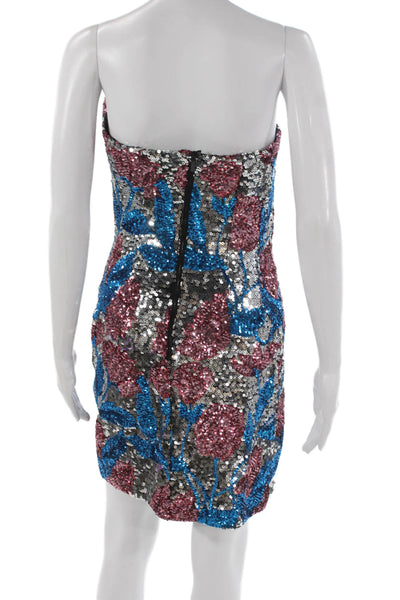Giuseppe Di Morabito Womens Mini Floral Sleeveless Dress Size 42