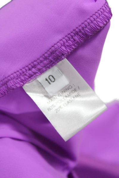 Alex Perry Womens Bodycon Dress Purple Sweetheart Zip Sleeveless Size S