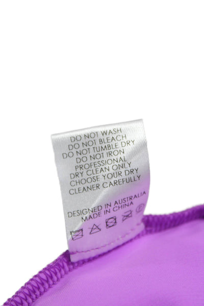Alex Perry Womens Bodycon Dress Purple Sweetheart Zip Sleeveless Size S