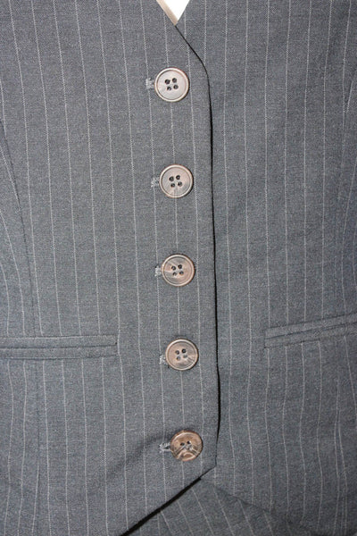 Heartloom Womens Pinstriped Vest Dress Pant Suit Grey Size Medium/Small