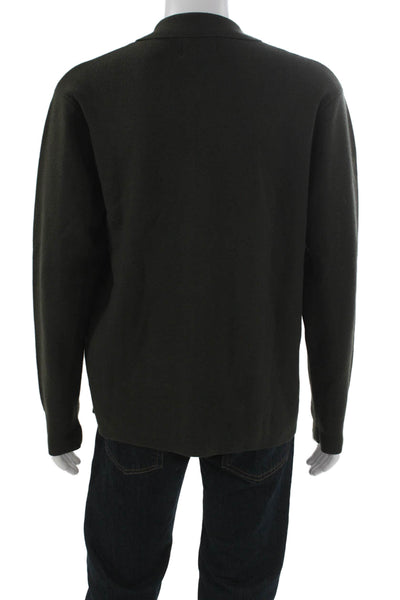 NN07 Mens Full Zip Collared Sweater Green Long Sleeve Size XL