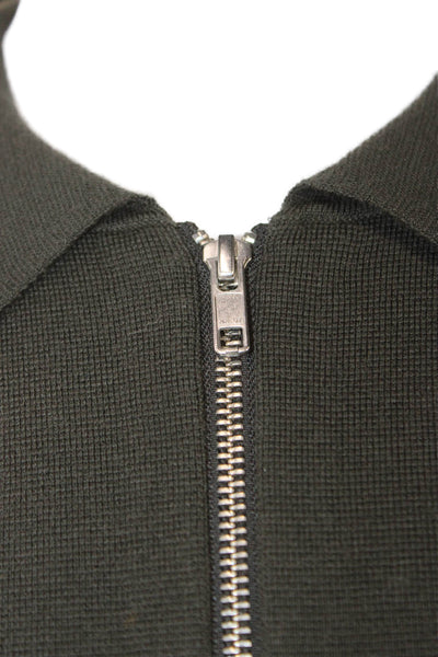 NN07 Mens Full Zip Collared Sweater Green Long Sleeve Size XL