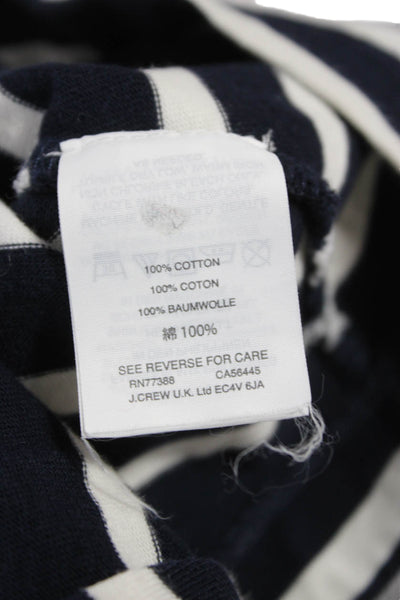 J Crew Women Basic Striped Cotton Crewneck Long Sleeve T-Shirt Size S