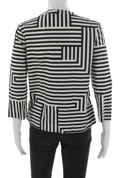 Kate Spade Saturday Women Blouse Multicolor Cotton 3/4 Sleeve Size XS
