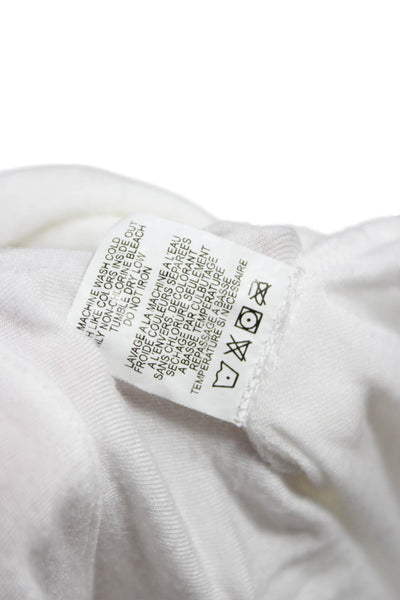 Theory Women Tunic T-Shirt White Scoop Neck Long Sleeve Modal Size S