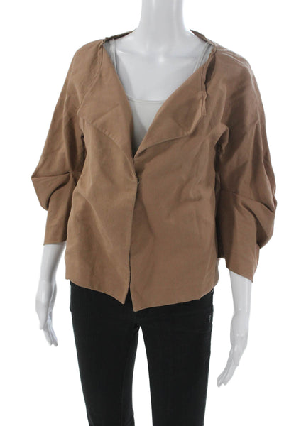 Marni Women Basic Jacket Brown 3/4 Sleeve Size 42