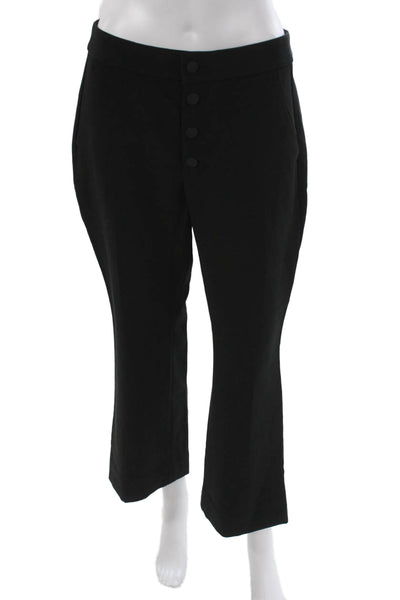 Banana Republic Women Cropped Black Pants Button Closure Size 6