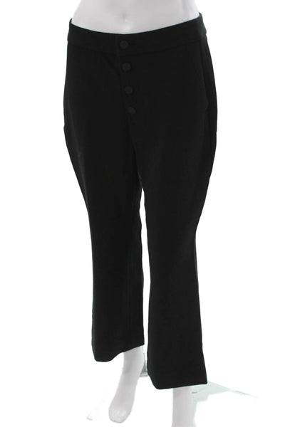 Banana Republic Women Cropped Black Pants Button Closure Size 6