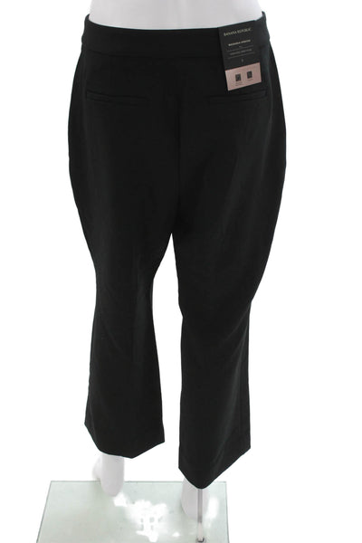 Banana Republic Women Cropped Black Pants Button Closure Size 6