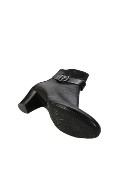 AGL Attilio Giusti Leombruni Women's Block Heel Ankle Boots Black Size 39.5