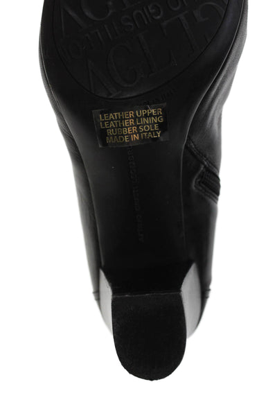 AGL Attilio Giusti Leombruni Women's Block Heel Ankle Boots Black Size 39.5