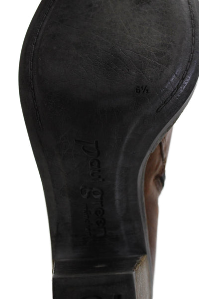 Paul Green Women's Pointed Toe Block Heel Western Boots Brown Size 6.5