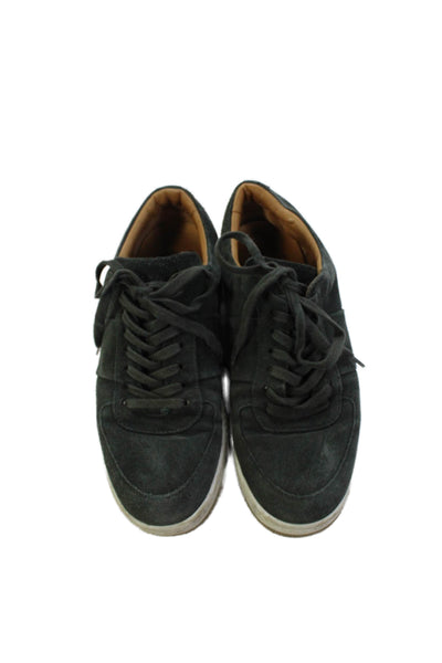 Mr. P Mens Lace Up Round Toe Low Top Sneakers Gray Suede Size 9