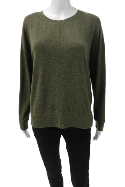 Rails Womens Basic T-Shirt Green Long Sleeve Size S