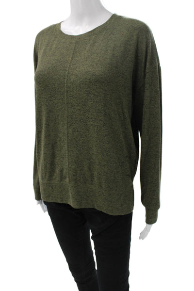Rails Womens Basic T-Shirt Green Long Sleeve Size S