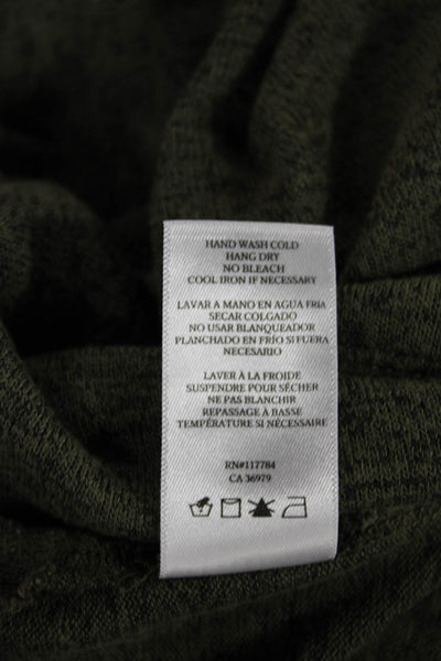 Rails Womens Basic T-Shirt Green Long Sleeve Size S
