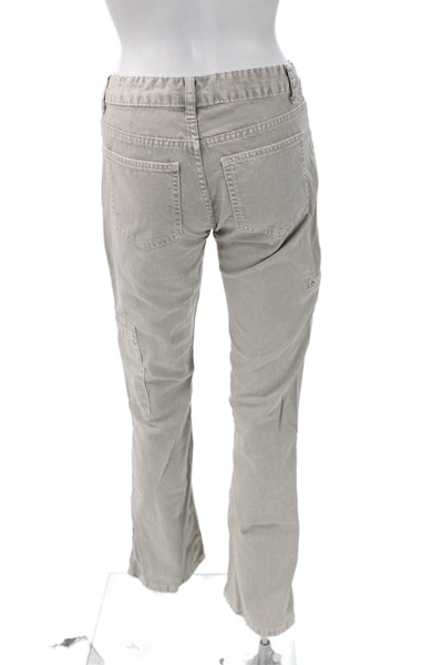 Zara Women Cargo Pants High Rise Beige Cotton Inseam 30 Size 2