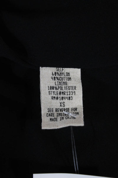 Moon River Womens Black Mini Collared Short Sleeve Dress Size XS