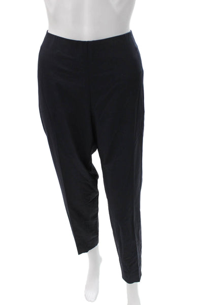 Lafayette 148 New York Women Ankle Pants Black Polyester Blend Zip Size M